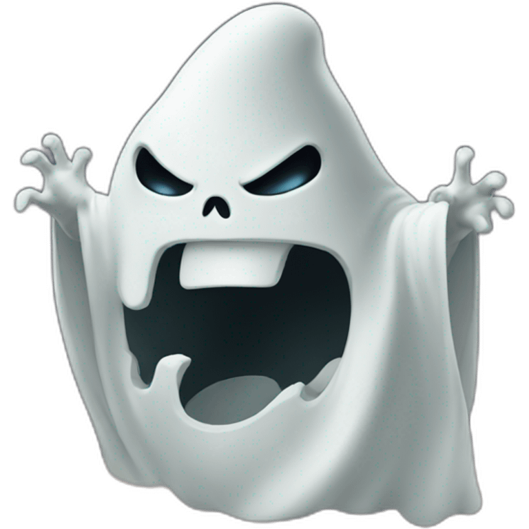 angry ghost emoji