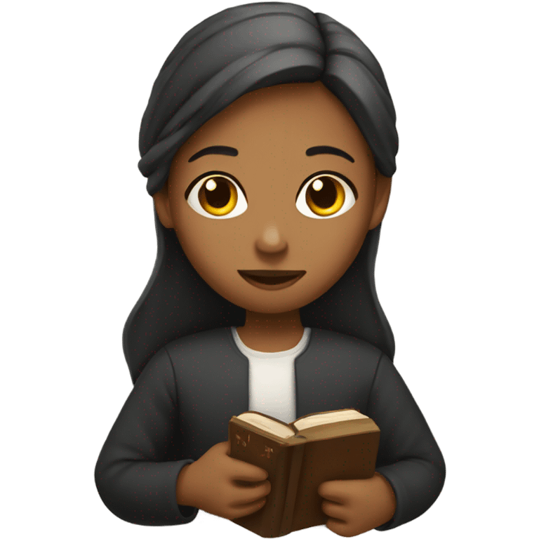 Girl with a Bible  emoji