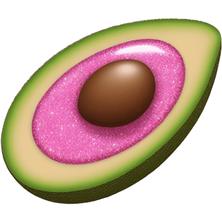 100% hot pink to light pink avocado with glitter no-green-at-all  emoji