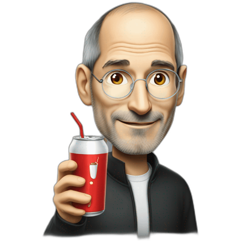 Steve Jobs drink coca emoji