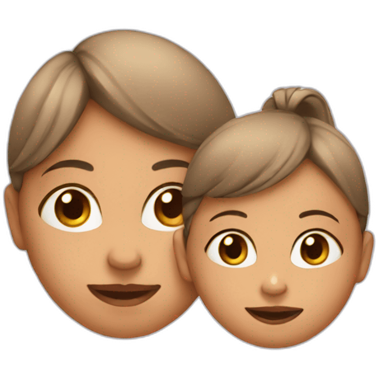 female infant and mother emoji