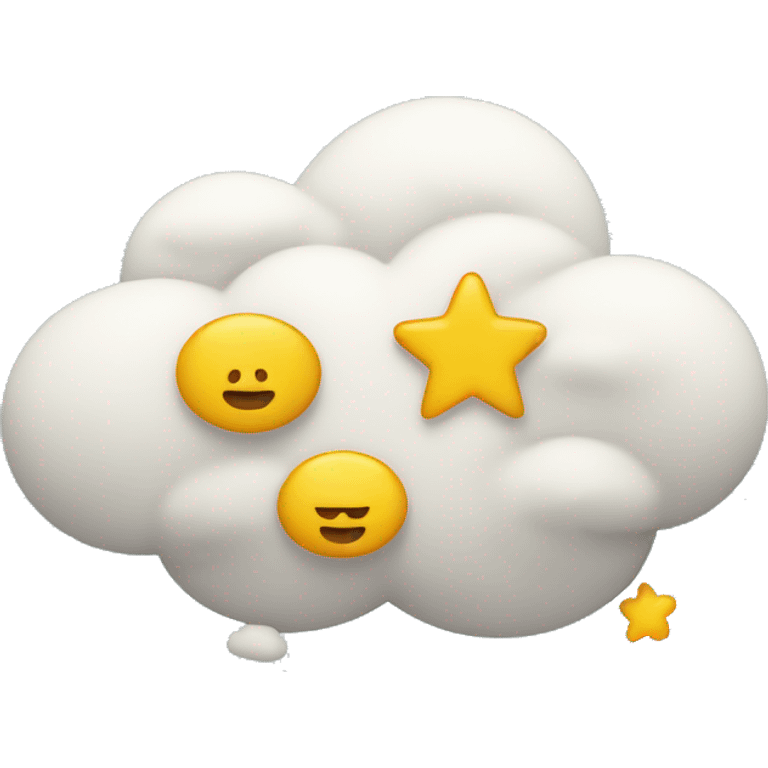 Nubes con caritas  emoji