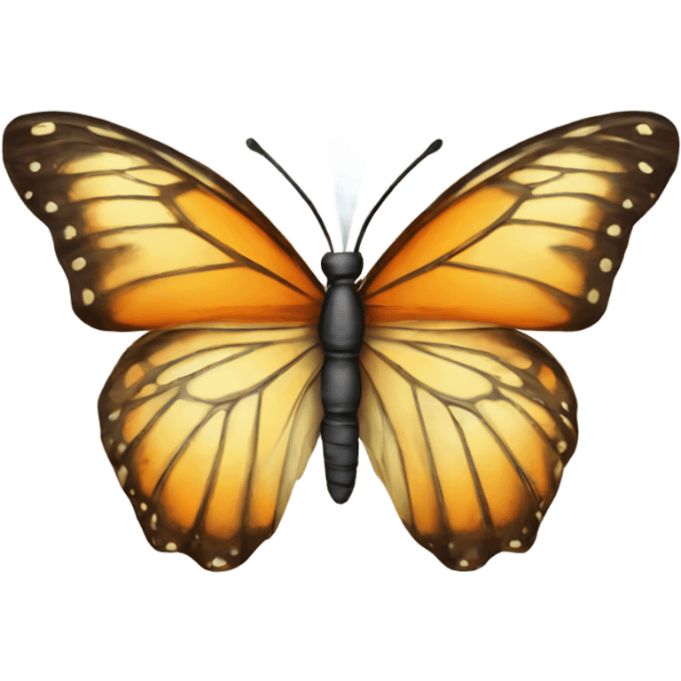 Butterfly smoking a cigarette emoji