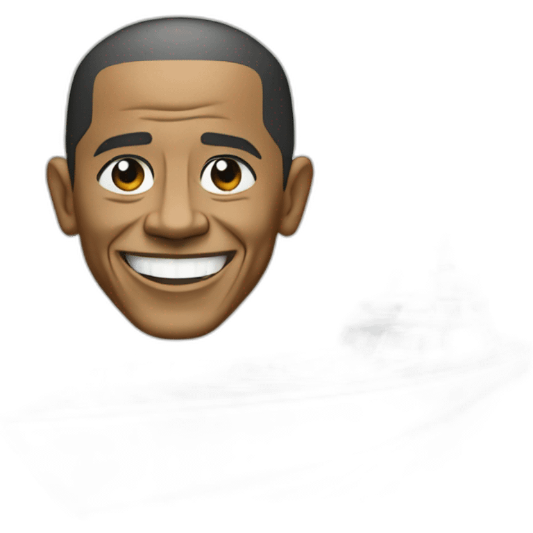 obama, on a boat emoji