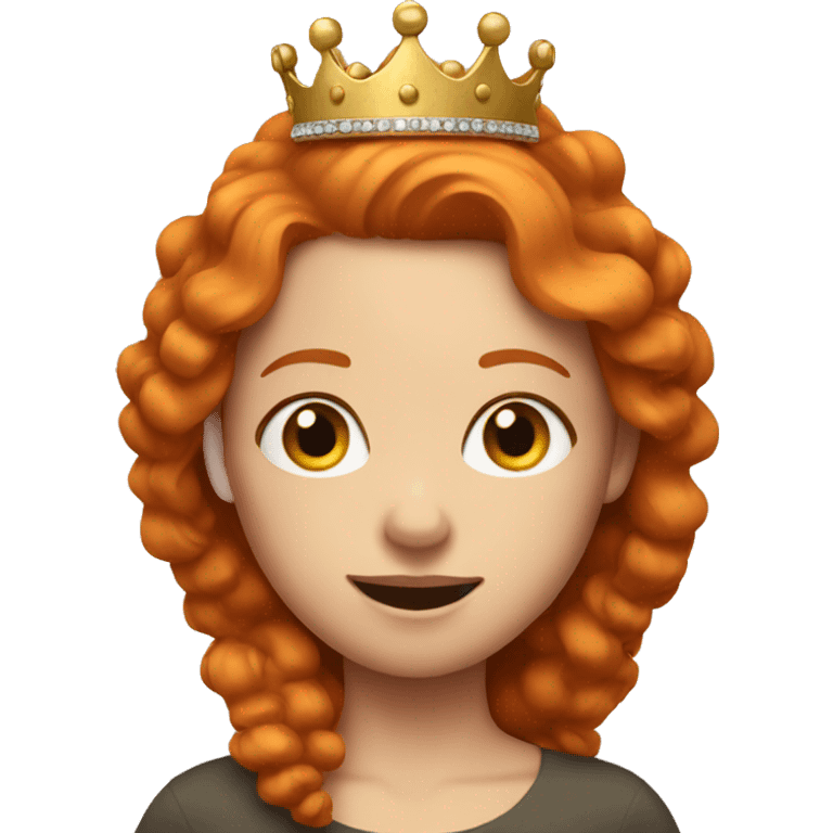 ginger girl with crown emoji