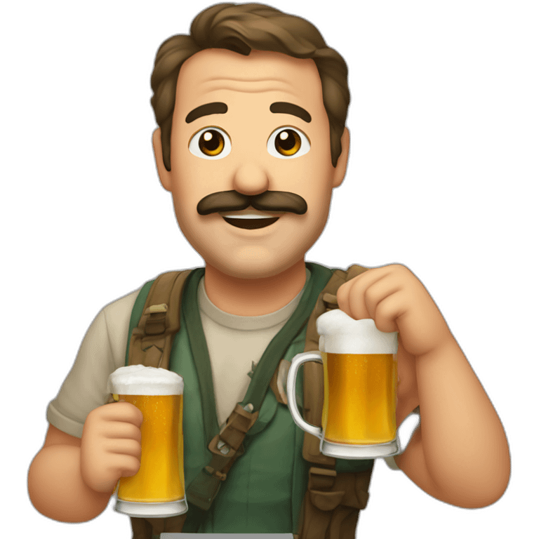 Risitas drinking a beer emoji