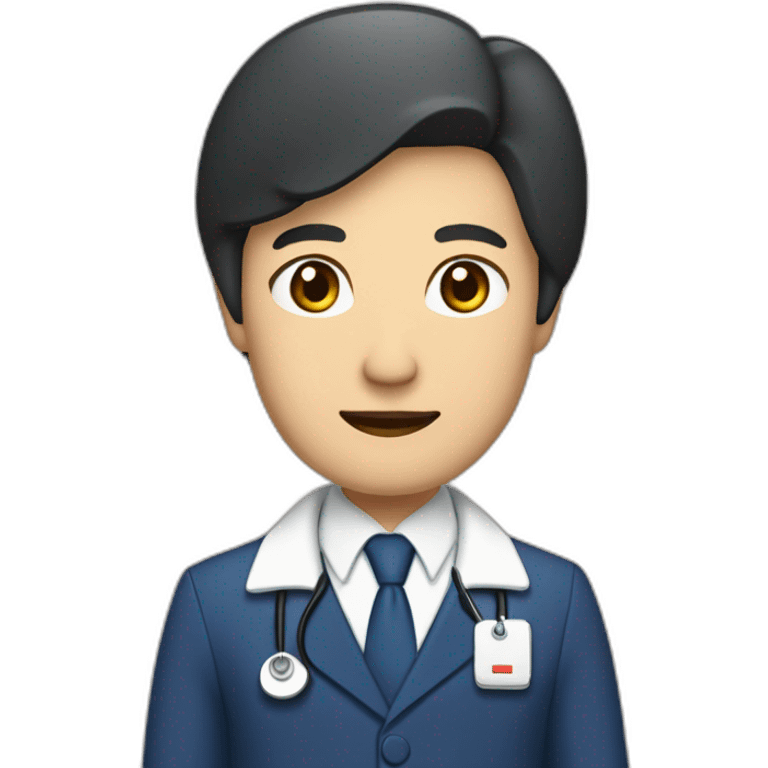 husband middle aged executive classic dark hair thin beard wearing dark blue business suit and bible, with wife filipina nurse age 55 dark hair emoji