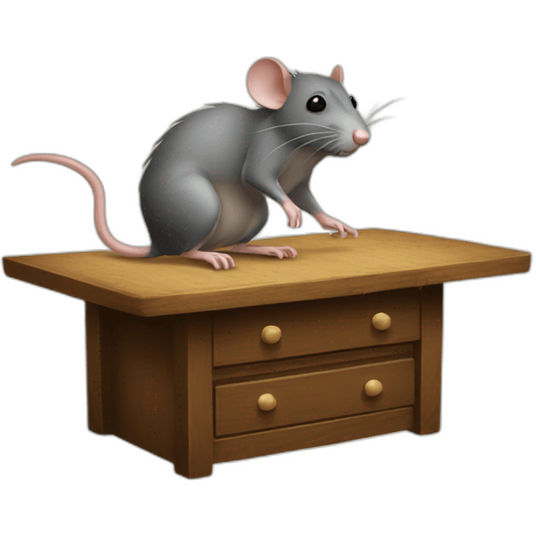 old rat flipping table emoji