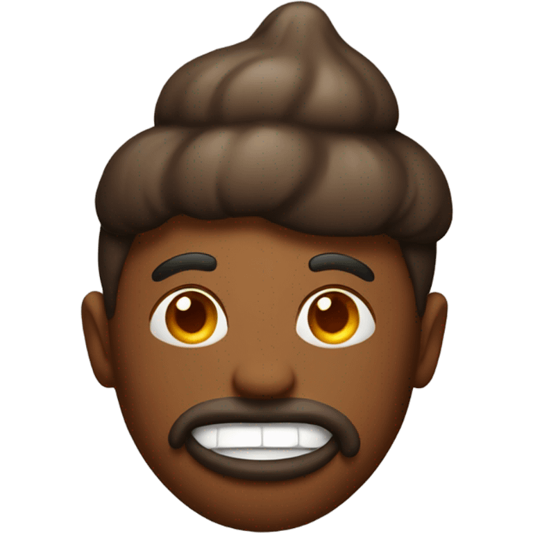 Man with poop emoji on head emoji