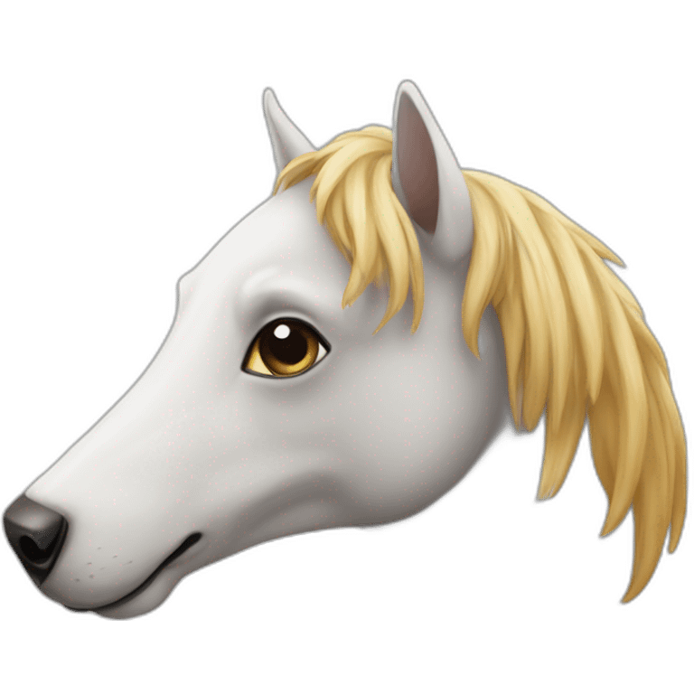 Un chien sur un licorne  emoji