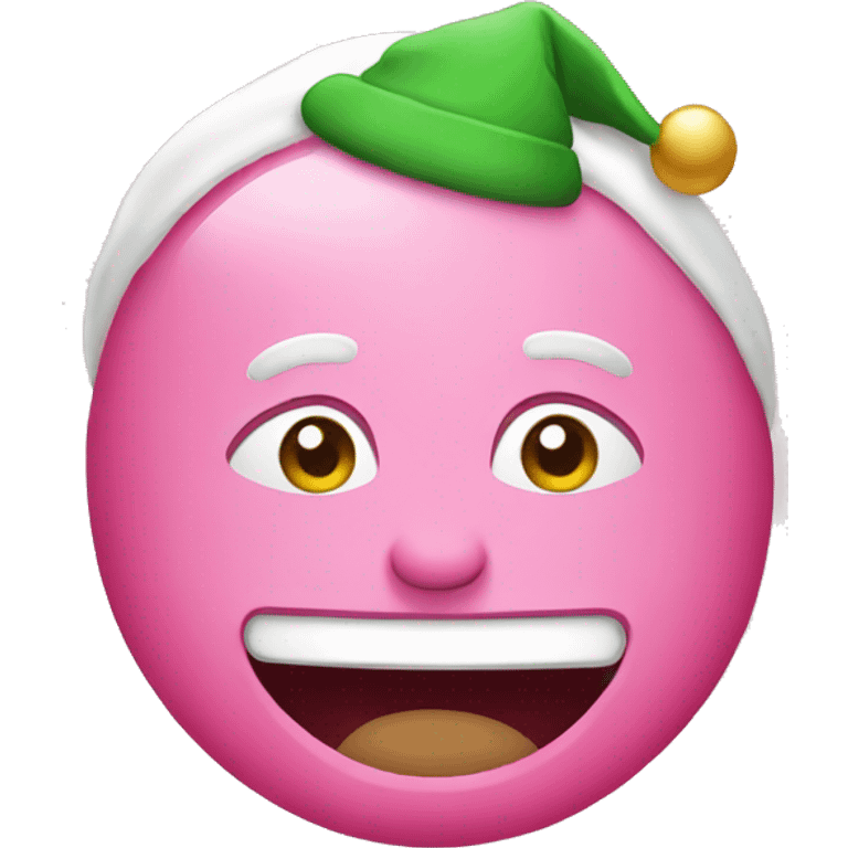 Christmas pink emoji