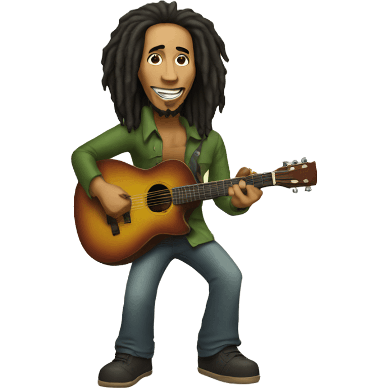 Bob marley with guitar emoji