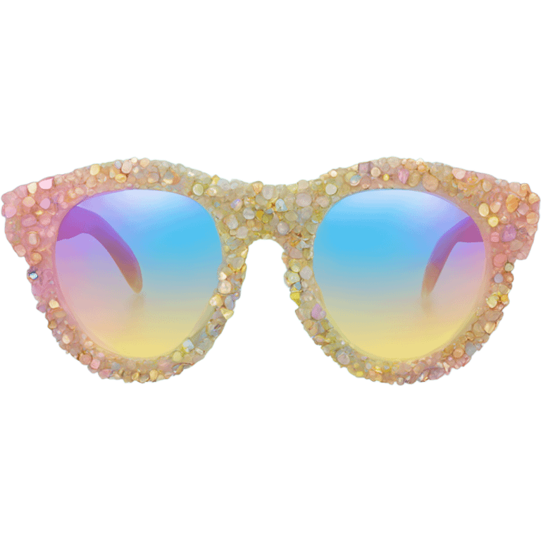 opal Crystal gemstone covered sunglasses emoji