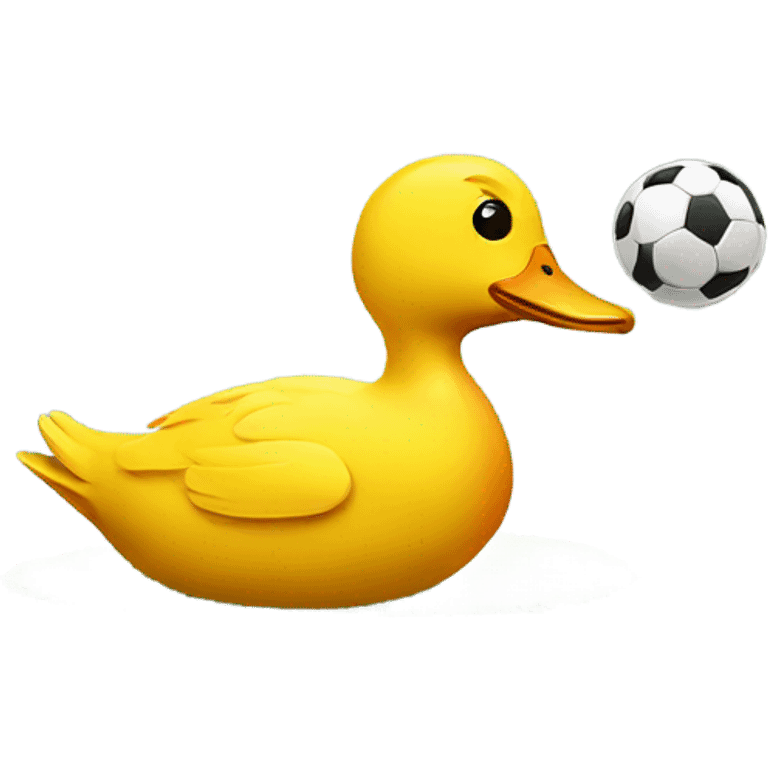 Dead duck playing football  emoji