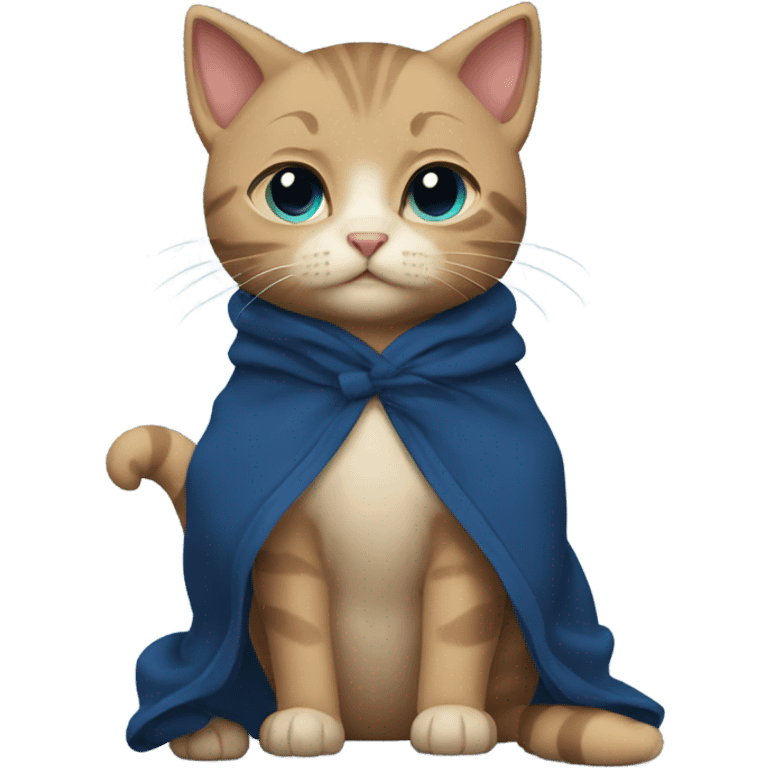 Kitten wearing dark blue robe emoji