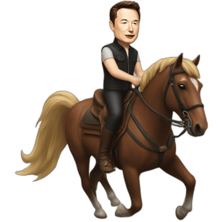 elon musk on a horse emoji