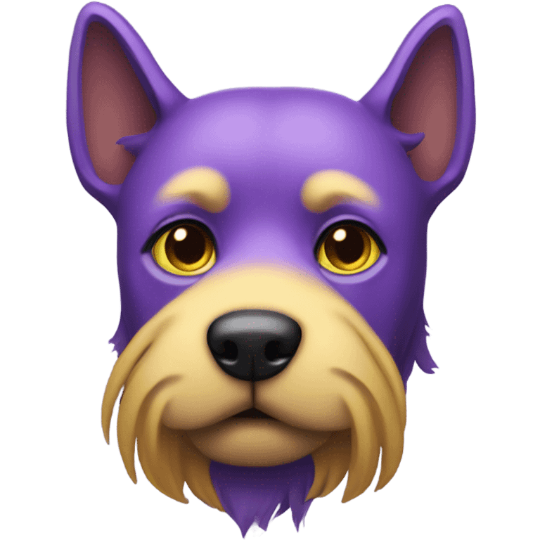 Purple dog with yellow whiskers emoji