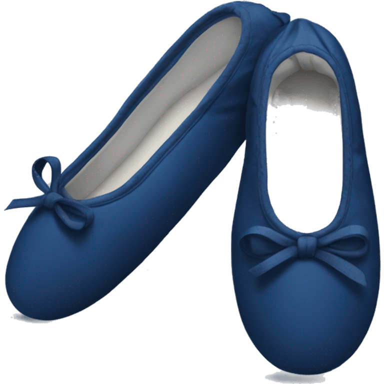 Navy blue ballet slippers  emoji