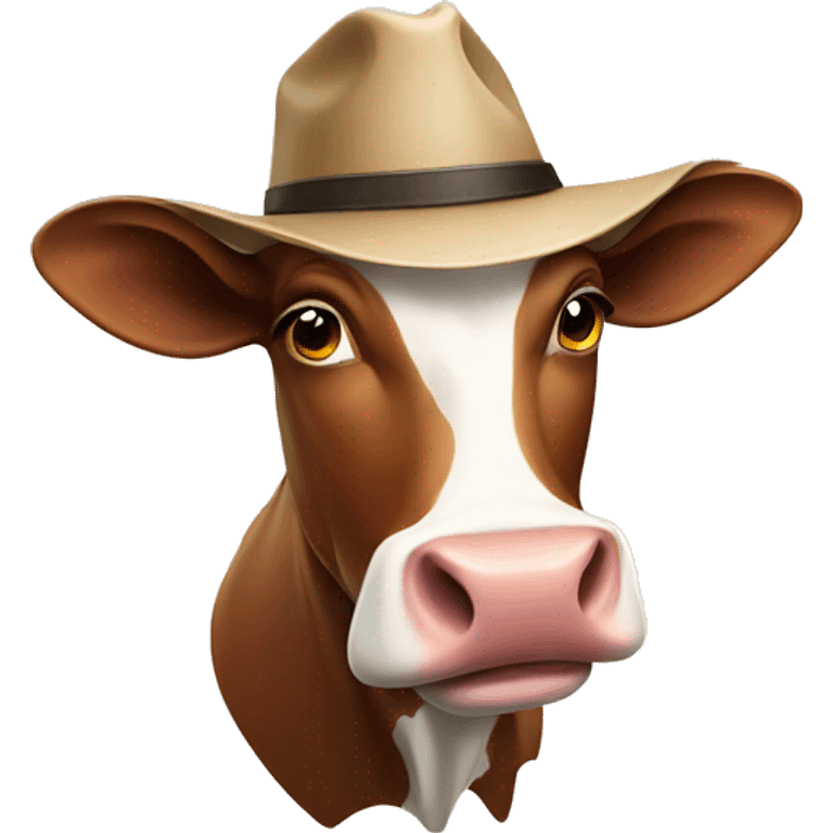 Cow with a hat  emoji