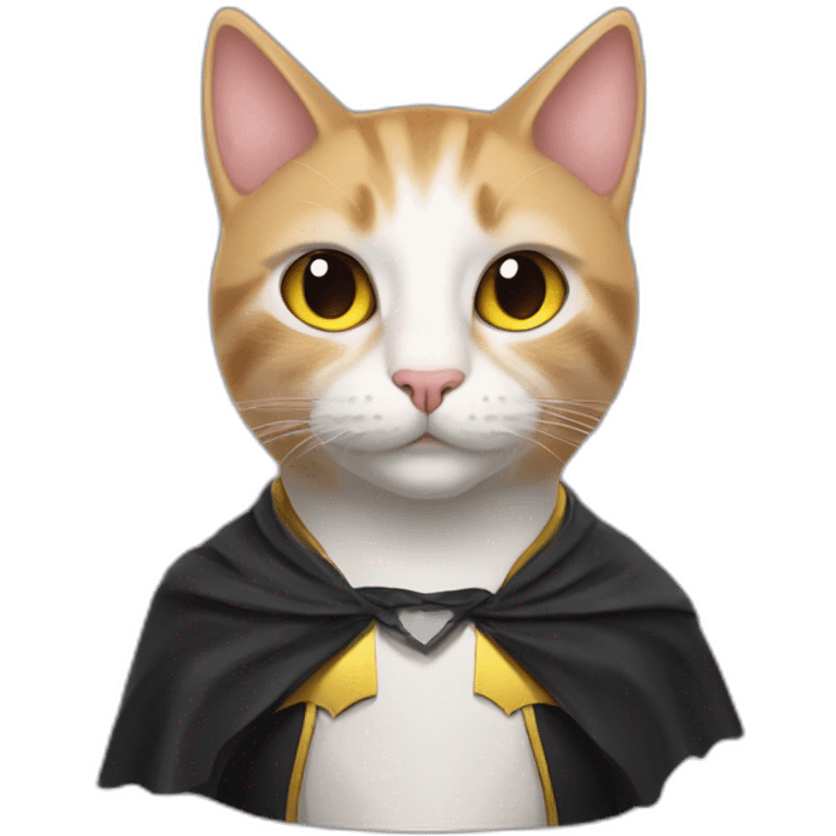 a cat with batman musk emoji