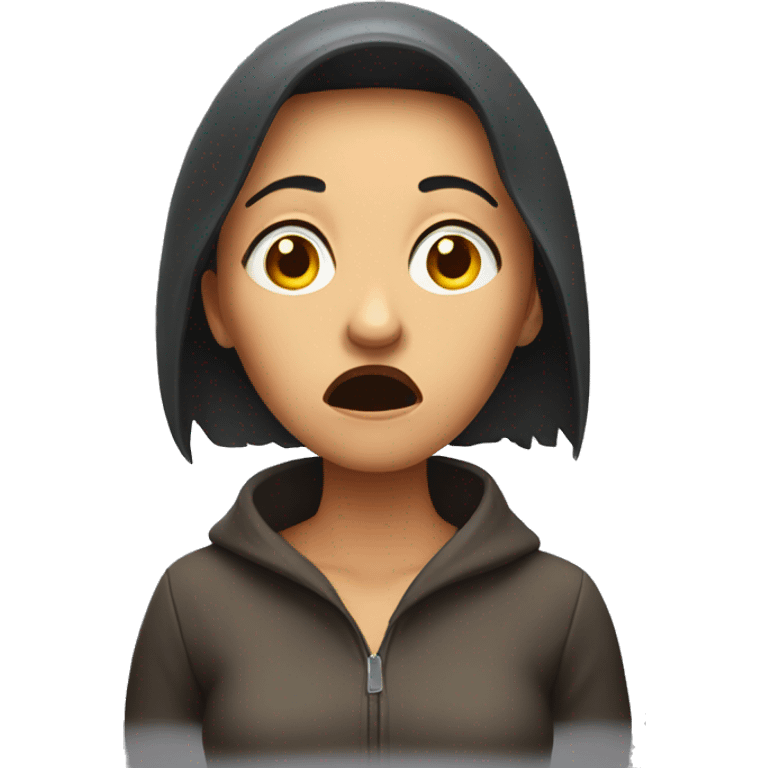 a frightened woman emoji