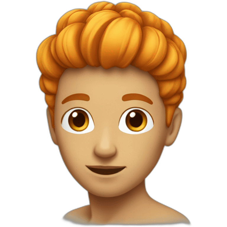 citrouille avec des cheveux roux emoji