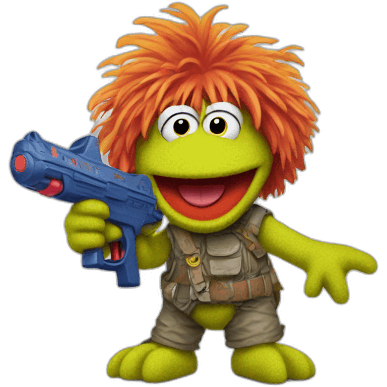 Fraggle with a watergun emoji