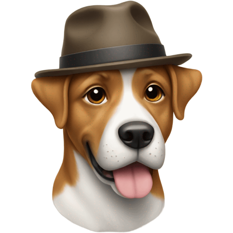 Dog wearing hat emoji