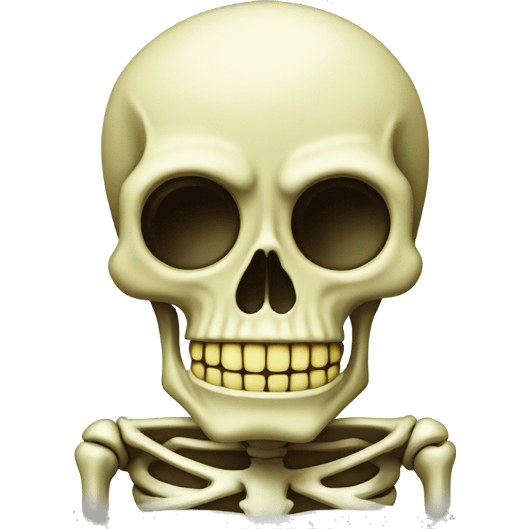 Skeleton of spongebob emoji