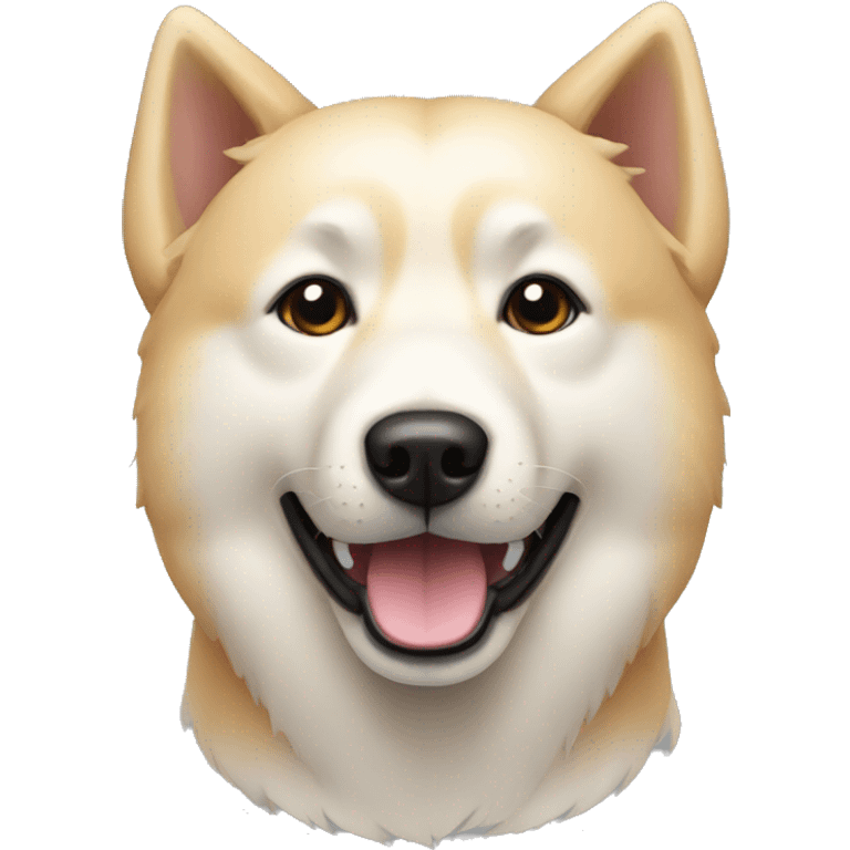 jindo dog with uneven coat pattern emoji