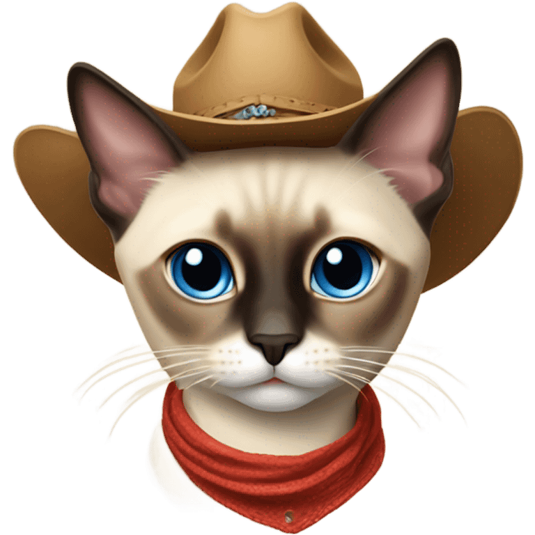 siamese wearing cowboy hat emoji