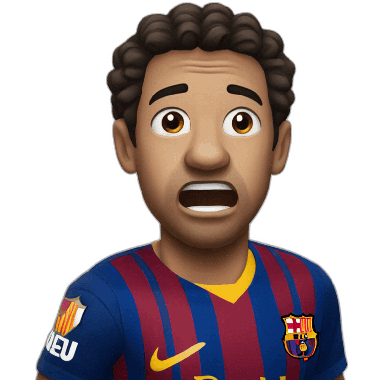 FC Barcelone cry  emoji