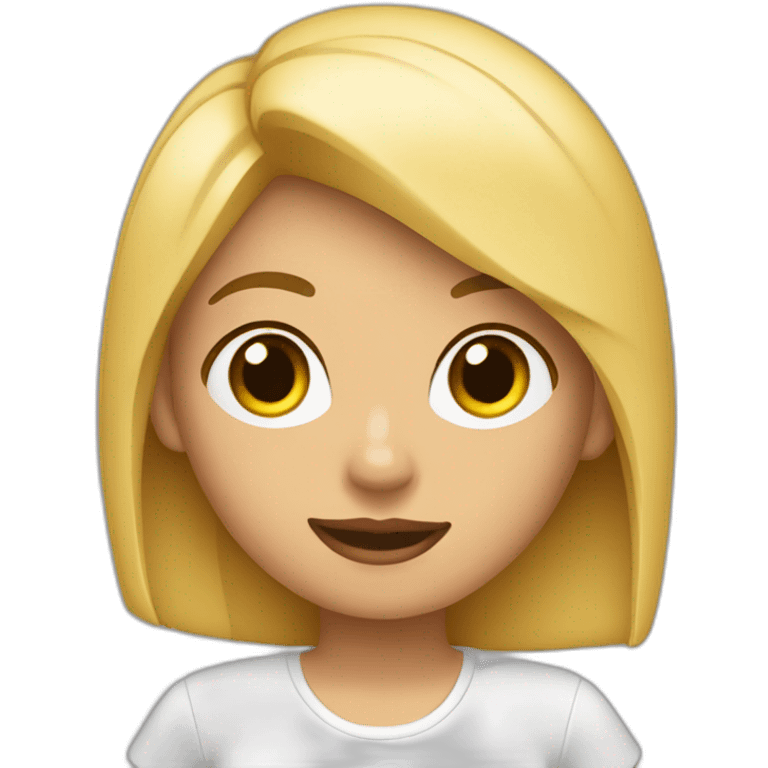 Chica rubia con mancuernas emoji