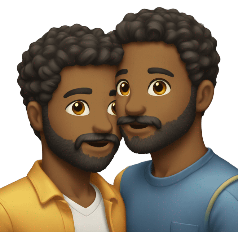 gay kiss beard emoji