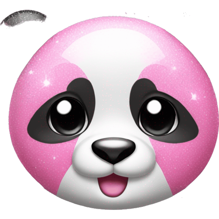 Pink panda with sparkly  emoji