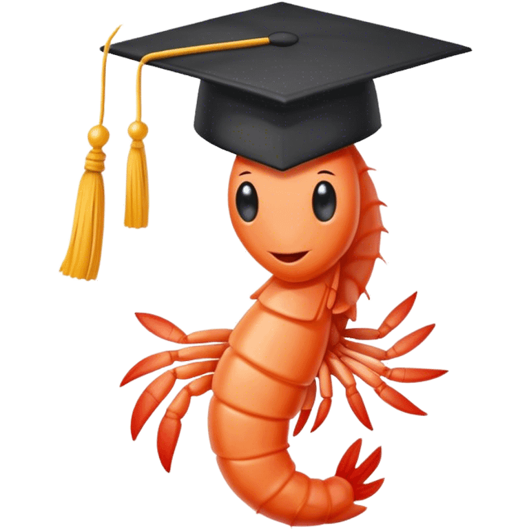 shrimp with phd hat emoji