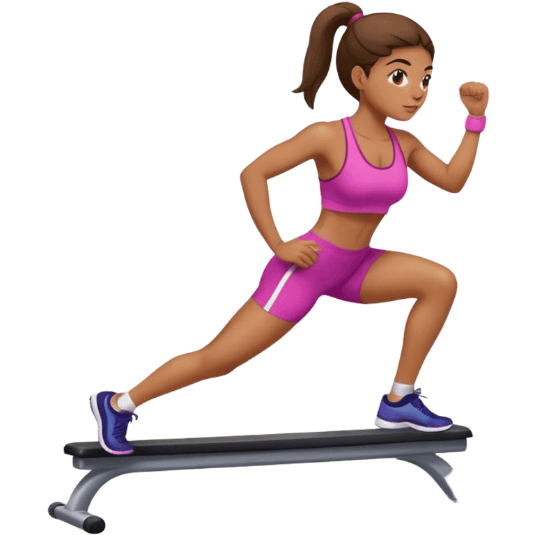 Exercising girl emoji