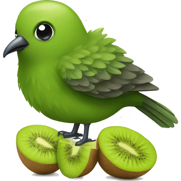 Bird with Kiwi emoji