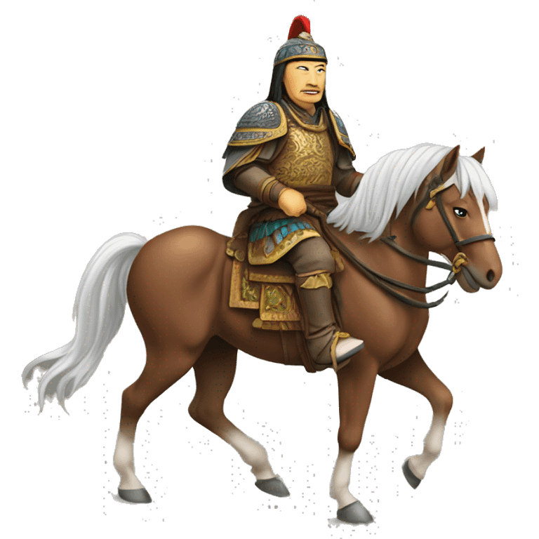 Genghis Khan on horse emoji