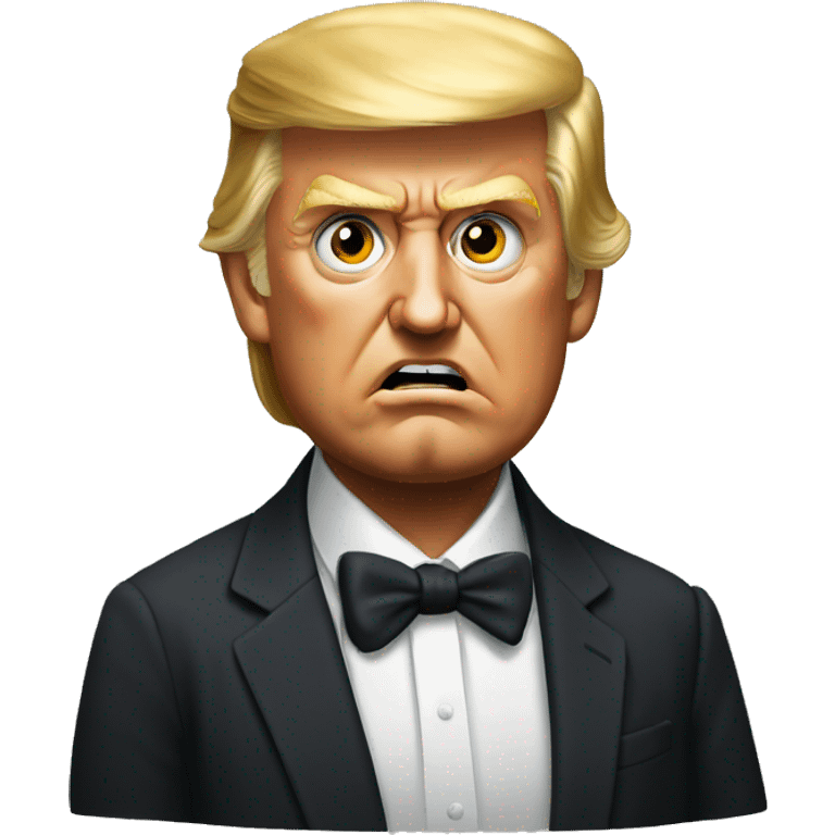 formal portrait of angry trump emoji