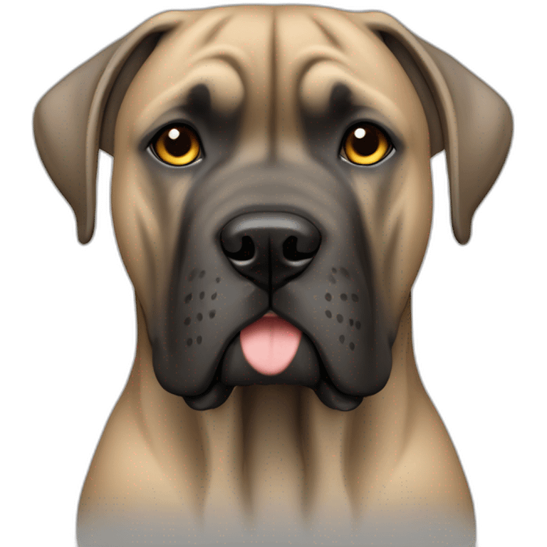 dog Cane Corso color fawn full body emoji