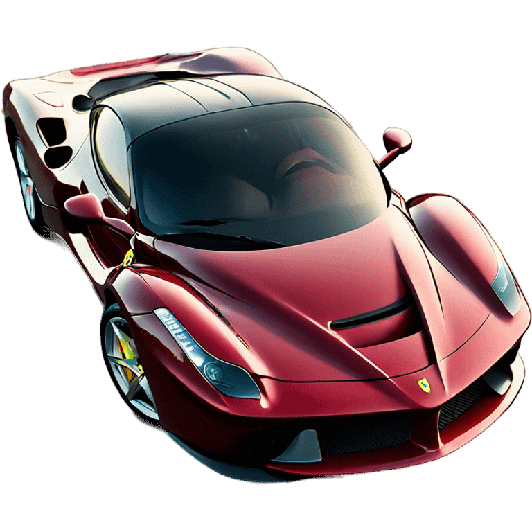 Red wine Ferrari La Ferrari front emoji