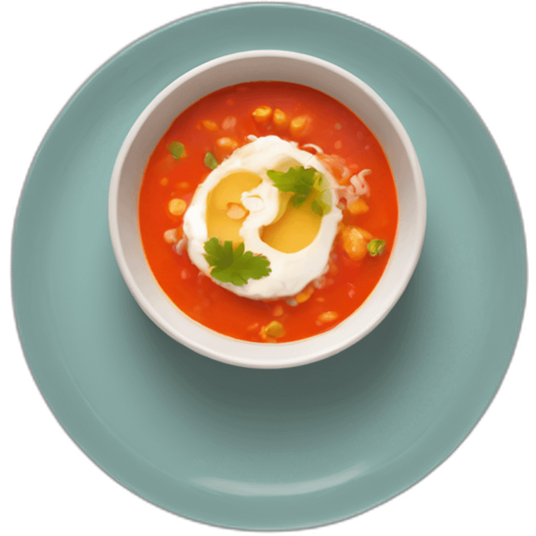 salmorejo plato top view emoji