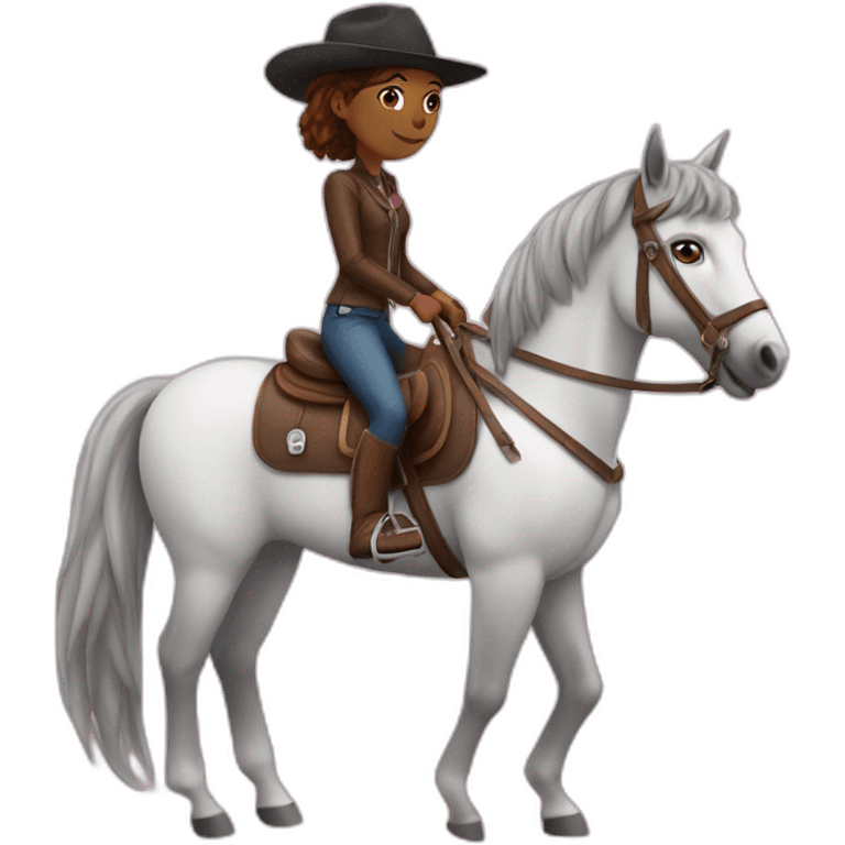 hourse-rider-girl emoji