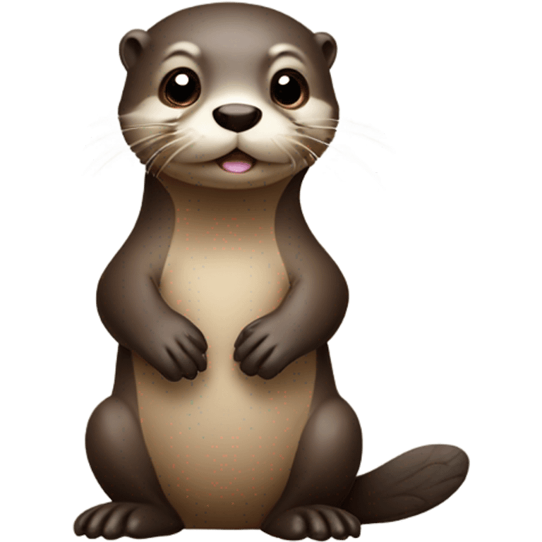 shy otter emoji