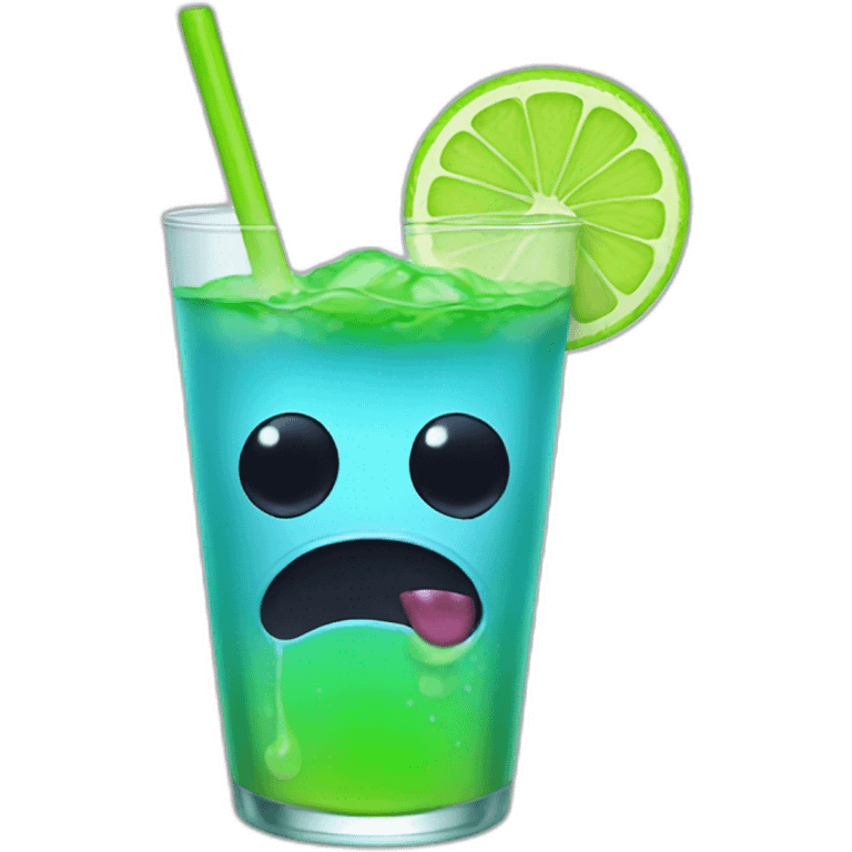 an alien drink emoji