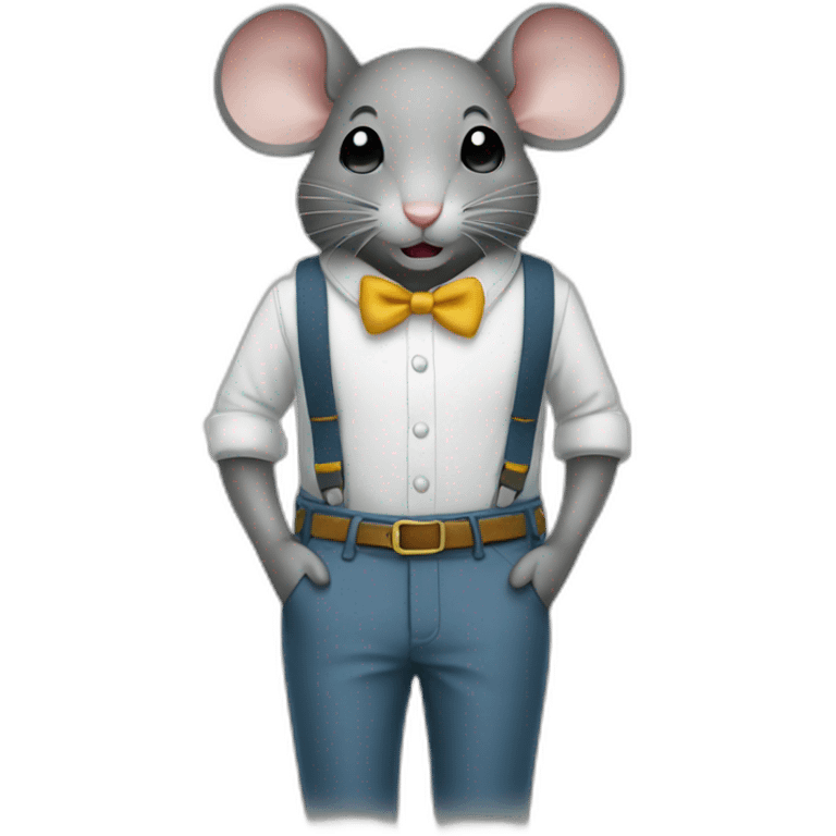 mouse in a trouser pocket emoji