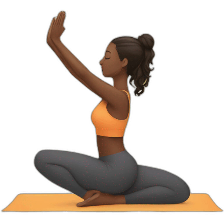 A woman doing yoga emoji