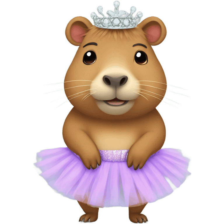 capybara wearing a tutu on and tiara  emoji