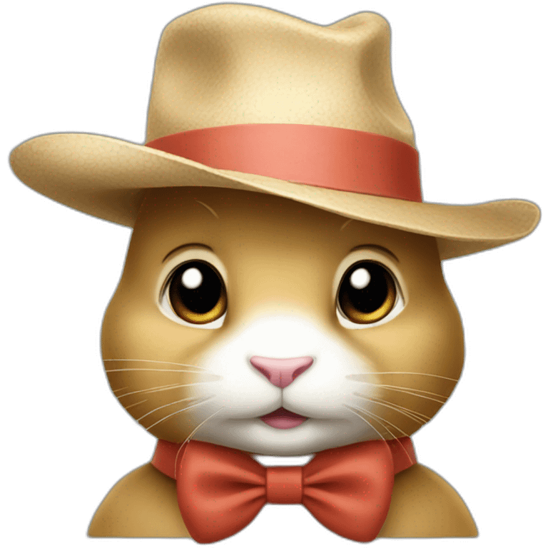 Lapin qui tire son chapeau  emoji